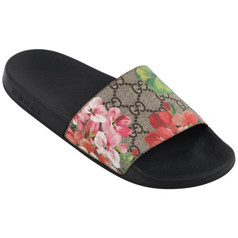 gucci supreme slides men's|gucci supreme floral slides.